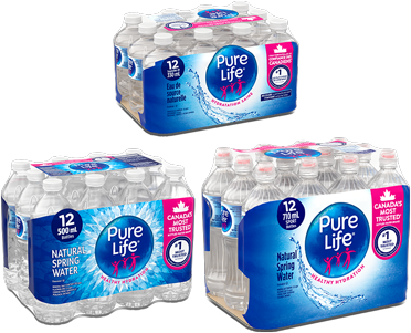 Pure Life product packs.
