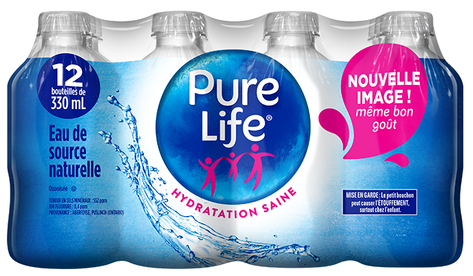 Purelife Purified Water 330ml 12 pack French