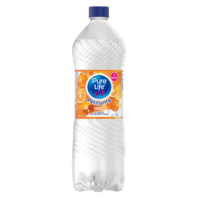 Bouteille d’eau pétillante Pure Life® de 1 L, orange